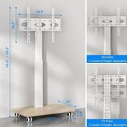 BrandTech Adjustable Mobile Swivel TV Stand White - BT2670W1