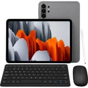 Modio M49 Tablet - WiFi 512GB 12GB RAM 10.1inch Gray + Keyboard, Mouse & Protective Case - International Version