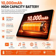 Modio M49 Tablet - WiFi 512GB 12GB RAM 10.1inch Orange + Keyboard, Mouse & Protective Case - International Version