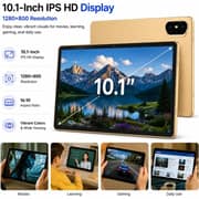 Modio M42 Tablet - WiFi 512GB 8GB RAM 10.1inch Gold + Keyboard, Mouse & Stylus Pen - International Version