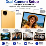 Modio M42 Tablet - WiFi 512GB 8GB RAM 10.1inch Gold + Keyboard, Mouse & Stylus Pen - International Version