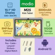 Modio M25 Kids Tablet - WiFi 512GB 8GB RAM 10.1inch Grey + Pen & Watch - International Version