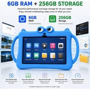 Telzeal P604 Tablet - WiFi 256GB 6GB RAM 7inch Blue - International Version With Case And Handle