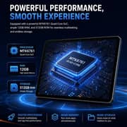 Modio M49 Tablet - WiFi 512GB 12GB RAM 10.1inch Blue + Keyboard, Mouse & Protective Case - International Version