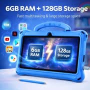 Telzeal P603 Tablet - WiFi 128GB 6GB RAM 7inch Blue - International Version + Case, Stylus And Protector