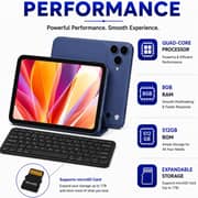 Modio M136 Tablet - WiFi 512GB 8GB RAM 8inch Blue + Keyboard & Mouse + Stylus - International Version