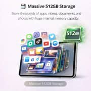 Telzeal P201 Tablet - WiFi 512GB 12GB RAM 11inch Gray - International Version + Keyboard And Mouse