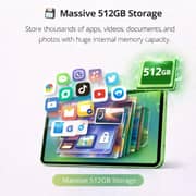 Telzeal P201 Tablet - WiFi 512GB 12GB RAM 11inch Green - International Version + Keyboard And Mouse