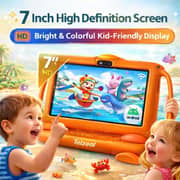 Telzeal P600 Tablet - WiFi 128GB 6GB RAM 7inch Orange - International Version With Shockproof Case