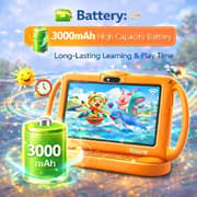 Telzeal P600 Tablet - WiFi 128GB 6GB RAM 7inch Orange - International Version With Shockproof Case