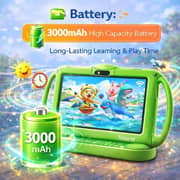 Telzeal P600 Tablet - WiFi 128GB 6GB RAM 7inch Green - International Version With Shockproof Case