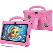 Telzeal P603 Tablet - WiFi 128GB 6GB RAM 7inch Pink - International Version + Case, Stylus And Protector