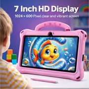 Telzeal P603 Tablet - WiFi 128GB 6GB RAM 7inch Pink - International Version + Case, Stylus And Protector