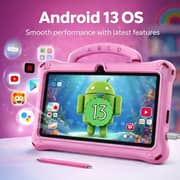 Telzeal P603 Tablet - WiFi 128GB 6GB RAM 7inch Pink - International Version + Case, Stylus And Protector