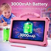Telzeal P603 Tablet - WiFi 128GB 6GB RAM 7inch Pink - International Version + Case, Stylus And Protector