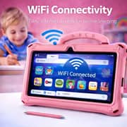Telzeal P603 Tablet - WiFi 128GB 6GB RAM 7inch Pink - International Version + Case, Stylus And Protector