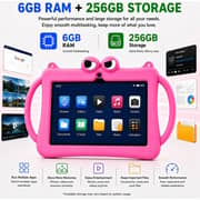 Telzeal P604 Tablet - WiFi 256GB 6GB RAM 7inch Pink - International Version With Case And Handle
