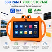 Telzeal P604 Tablet - WiFi 256GB 6GB RAM 7inch Orange - International Version With Case And Handle