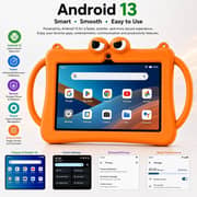 Telzeal P604 Tablet - WiFi 256GB 6GB RAM 7inch Orange - International Version With Case And Handle