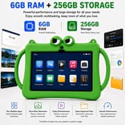 Telzeal P604 Tablet - WiFi 256GB 6GB RAM 7inch Green - International Version With Case And Handle