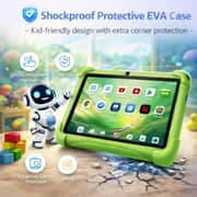 Telzeal P602 Tablet - WiFi 128GB 4GB RAM 7inch Green - International Version + Shockproof EVA Case