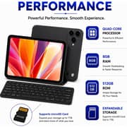 Modio M136 Tablet - WiFi 512GB 8GB RAM 8inch Black + Keyboard & Mouse + Stylus - International Version