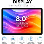 Modio M136 Tablet - WiFi 512GB 8GB RAM 8inch Black + Keyboard & Mouse + Stylus - International Version