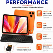 Modio M136 Tablet - WiFi 512GB 8GB RAM 8inch Orange + Keyboard & Mouse + Stylus - International Version