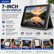 Oteeto TAB 77 Tablet - WiFi 256GB 8GB RAM 7inch Grey + Keyboard - International Version