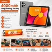 Oteeto TAB 77 Tablet - WiFi 256GB 8GB RAM 7inch Grey + Keyboard - International Version