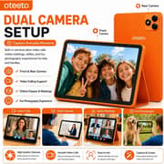 Oteeto TAB 77 Tablet - WiFi 256GB 8GB RAM 7inch Orange + Keyboard - International Version