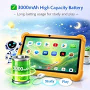 Telzeal P602 Tablet - WiFi 128GB 4GB RAM 7inch Orange - International Version + Shockproof EVA Case