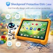 Telzeal P602 Tablet - WiFi 128GB 4GB RAM 7inch Orange - International Version + Shockproof EVA Case