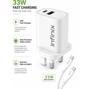 Infinix Fast USB-C Charger Black - XC33UK + XDC53 Cable