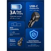 Philips Compact Dual USB-C Car Charger Black - DLP5522C/00