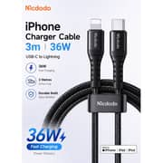 Mcdodo iPhone Charging USB-C to Lightning Cable 3m Black - CA-5632