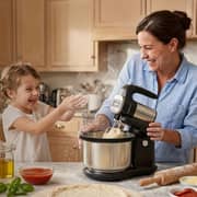 Castle 4L Hand Mixer with Kneading Bowl 700W – Black Silver | HMB7040R