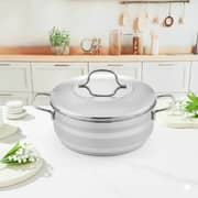 Julia Steel Shallow 26cm Casserole with Lid 1pc - 9259438