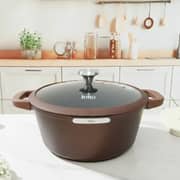 Julia Elite Mocha 24cm Casserole With Lid 1pc - JU1172