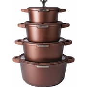 Julia Elite Mocha Cookware 8pc Set - Ju1282