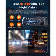 70mai A810 Lite 4K Front and Rear Dash Camera - A810LITE-RC21 - International Version