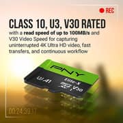 PNY Elite-X MicroSD Memory Card 128GB Green/Black 2 Pack - P-SDU128X2U3EXC-GE - International Version