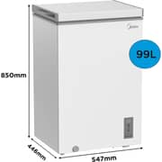 Midea Chest Freezer 99L White - MDRC154FZE01D