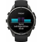 Garmin Fenix 9 Pro Smartwatch Carbon Grey DLC Titanium with Black/Pebble Grey Silicone Band