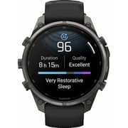 Garmin Fenix 9 Pro Smartwatch Carbon Grey DLC Titanium with Black/Pebble Grey Silicone Band