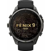 Garmin Fenix 9 Pro Smartwatch Carbon Grey DLC Titanium with Black/Pebble Grey Silicone Band