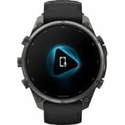 Garmin Fenix 9 Pro Smartwatch Carbon Grey DLC Titanium with Black/Pebble Grey Silicone Band