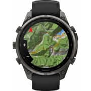 Garmin Fenix 9 Pro Smartwatch Carbon Grey DLC Titanium with Black/Pebble Grey Silicone Band