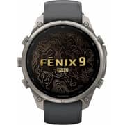Garmin Fenix 9 Pro Smartwatch Titanium with Graphite/Black Silicone Band