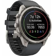 Garmin Fenix 9 Pro Smartwatch Titanium with Graphite/Black Silicone Band